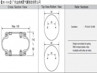 JW1-5001/對(duì)應(yīng)FS40-6工業(yè)設(shè)備橡膠空氣彈簧/氣囊1B4060空氣墊/緩沖減振墊/Air spring