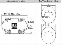 空氣彈簧 Air spring JW1-5000 單層小直徑設(shè)備應(yīng)用氣囊墊