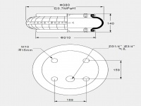 空氣彈簧 Air spring 空氣式單層氣囊 工業(yè)機(jī)械設(shè)備四安裝孔定位應(yīng)用 JW1-5360 1B5360 JW360-140-1 FS530-11 FS530-14 W01-358-7640 W01-M58-6100 SP1B34