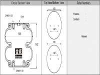 JW2-5013機(jī)械設(shè)備雙層囊式懸架空氣彈簧減震氣囊減震器 160174JB-2 160-174JB-2 W01-M58-6160 W01M586160 W01-358-6160 W013586160 FD70-13 FD70-13C1 FD7013 2B5013