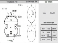 機(jī)械設(shè)備空氣彈簧氣囊減震器 Air spring air bag shock absorber for mechanical equipment JBF217/230-2 JBF217-230-2 FD120-20 W013587325 W01-358-7325