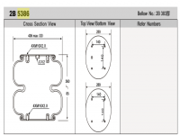 工業(yè)機械設(shè)備加大兩層橡膠空氣彈簧氣囊 Industrial machinery and equipment increase two layers of rubber air spring air bag. JBF284/272-2 JFB284-272-2