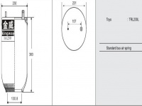JW6006橡膠空氣彈簧/氣囊/Air spring shock absorbers/TRL230L