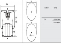 JW6009橡膠空氣彈簧/氣囊/Air spring shock absorbers/769MB/5.000.805.999/5.000.786.640