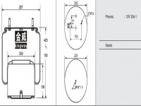 JW6012橡膠空氣彈簧/氣囊/Air spring shock absorbers/1DF25A-1