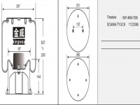 JW7295橡膠空氣彈簧/氣囊/Air spring shock absorbers/W01-M58-7295/1123386
