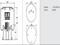 JW9104橡膠空氣彈簧/氣囊/Air spring shock absorbers/W01-358-9104/255294