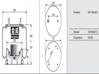 JW9251橡膠空氣彈簧/氣囊/Air spring shock absorbers/W01-358-9251/1003589251C/200182
