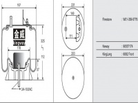 JW5776橡膠空氣彈簧/氣囊/Air spring shock absorbers/W01-358-5776/90557174