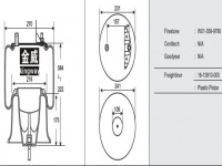JW9780美國福萊納卡車橡膠空氣彈簧氣囊/freightliner Air spring Gasbag shock absorbers/W01-377-9767/W013779767/W01 377 9767/681-320-00-17/6813200017/W01-358-9780/16-13810-000/1T15ZR-6/1T15ZR6