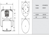 達夫掛車空氣彈簧氣囊Trailer air spring air bag DAF 836NP05 836NP06 1153933 1T17AR-4.5 W01-M58-9710 1153934 W01-M58-9711
