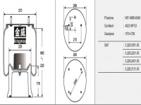 拖掛車空氣彈簧氣囊 Trailer air spring airbag W01-M58-5541 D14B43 131152 1873863 1723276 W01-M58-5541 3.229.0036.00 2922V 1T19LB-8 W01-M58-6216 V1D28A-16 1T19E-1 205868 130432 1D28E-1