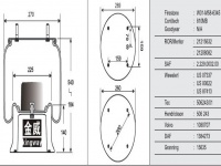拖掛車空氣彈簧氣囊 Trailer air spring airbag 4H7W243A38A3A-2902010 W01-M58-6345 1R14-868 5810AP02 566-28-3-548 W01-M58-7237 V1D28A-5NP 120022 1D28A-5NP
