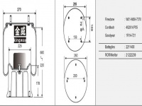 拖掛車空氣彈簧氣囊 Trailer air spring airbag W01-M58-7370 1D28B-12 21222239 1R14-721 1R14-710 132102 D14B51 V1D28F-7 1T19L-11 566-28-3-503 566283503 4028NP05 54028AP05
