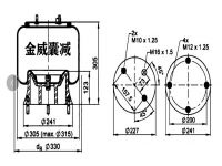 air suspension Air spring 托掛車空氣懸掛空氣彈簧氣囊 W01-M58-8172 4154NP05 1DK23F1 130362 1T15M-3 5010239252 5010488071 5010294252 34154KP
