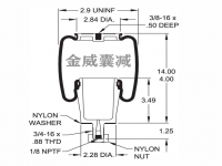 truck airspring American 美國(guó)卡車空氣彈簧氣囊 W02-358-7036 W023587036 W02-703-7036 W027037036 AS-5036 SZ29-Y036