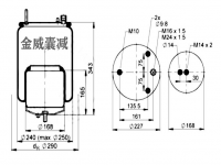 沃爾沃卡車空氣彈簧氣囊 Volvo truck air spring air bag 4570NP02 164570K02 230599-6 137622 W01-M58-8545 1R10-718 22058741 1DF17B-4 34570C 295.1.466 ABM21625B08