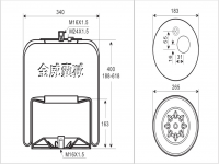 奔馳卡車空氣彈簧氣囊 Air spring airbag of Benz Truck 1V3918 1A4183 4183NP23 A9423201321 A9423282321 A9423202217 A9423202221 34183-23K 4.80483 084.271-15A 04.010.6200.270 084.271-7 04.060.6206.290
