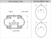 機械自動化設(shè)備安裝的空氣彈簧氣囊 單層橡膠氣囊 Air spring air bag installed in mechanical automation equipment 1B7551 1B190C W01-358-7551 W013587551
